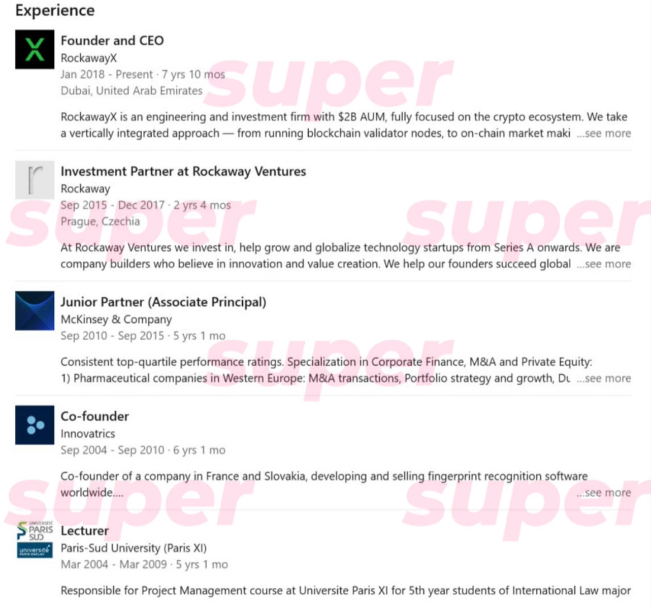 Информация о карьере Виктора Фишера. Фото: LinkedIn