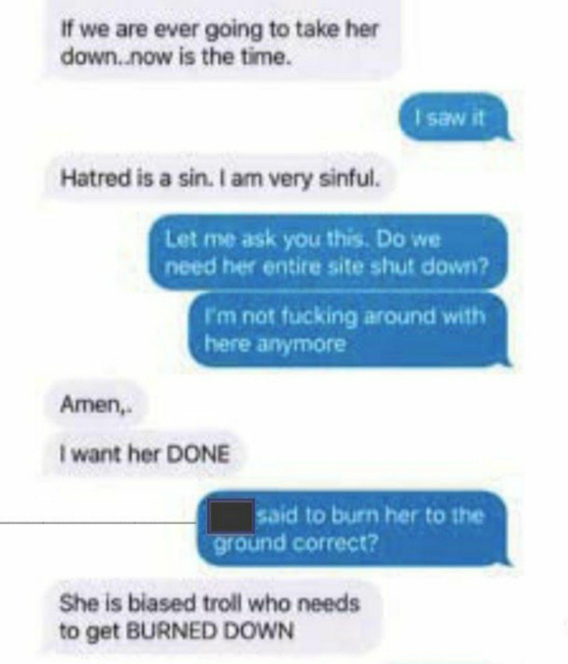 Переписка обвиняемых сотрудников eBay, скриншот