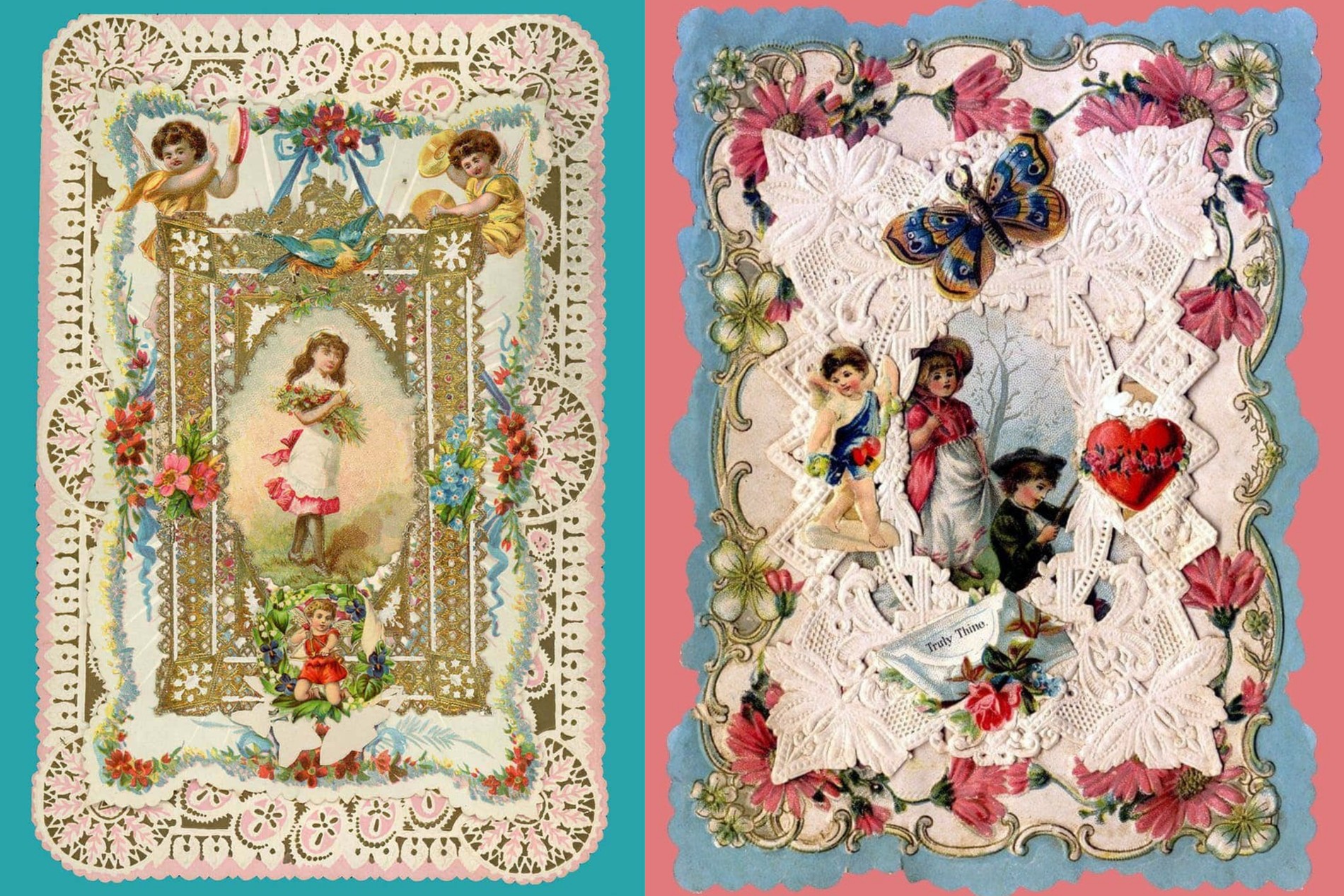 Винтажные открытки ко Дню святого Валентина