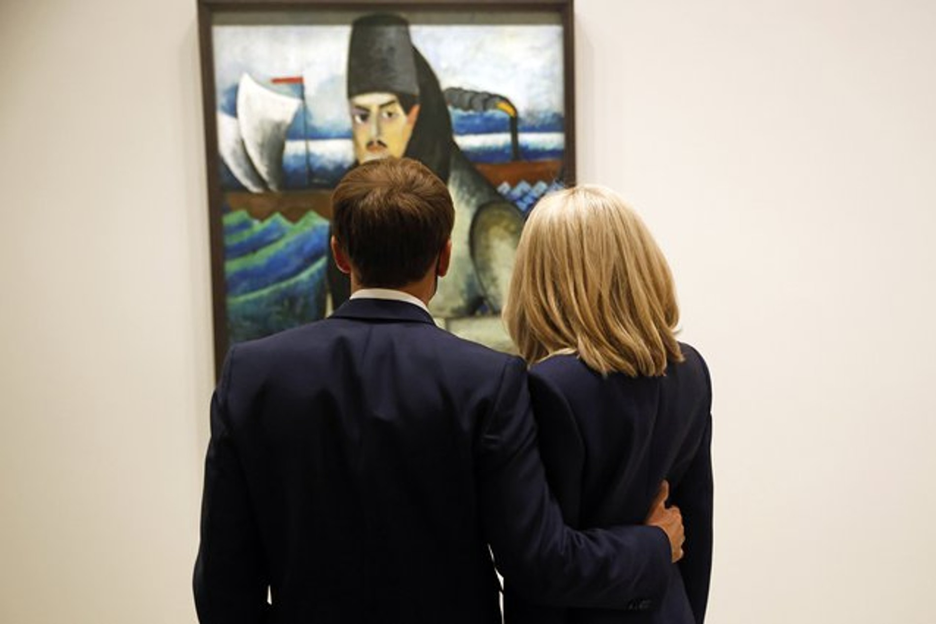 Эмманюэль Макрон с супругой на открытии выставки «Коллекция Морозовых. Иконы современного искусства»
Фото: TACC