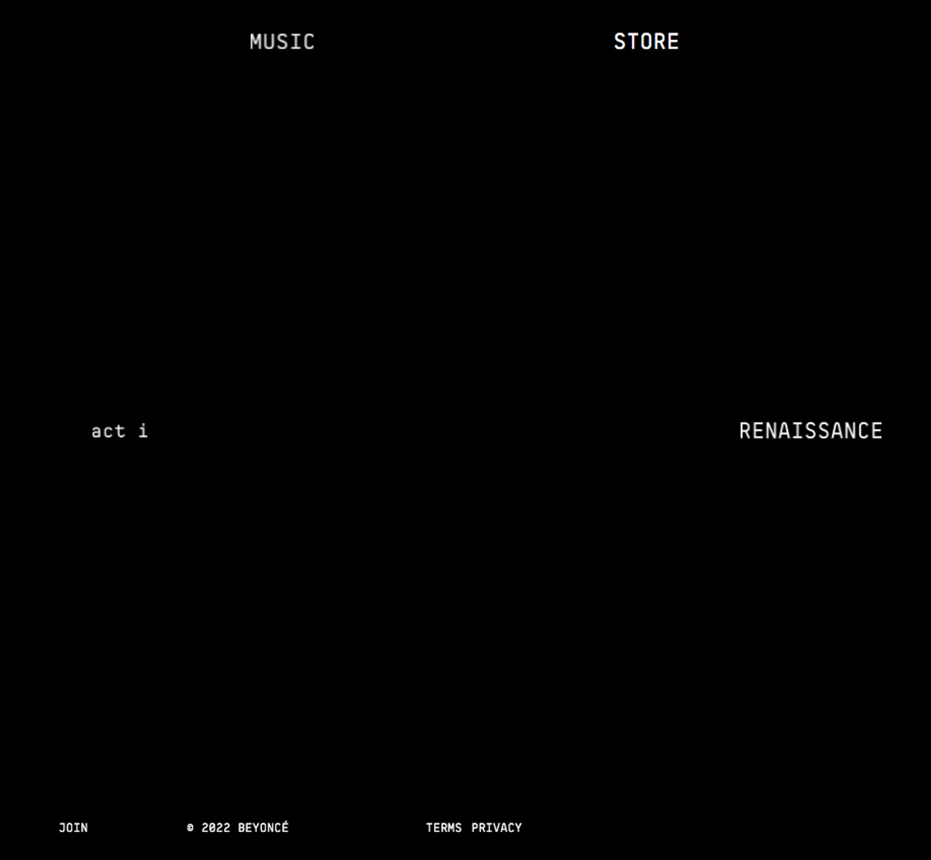 Анонс проекта на сайте Beyonce.com