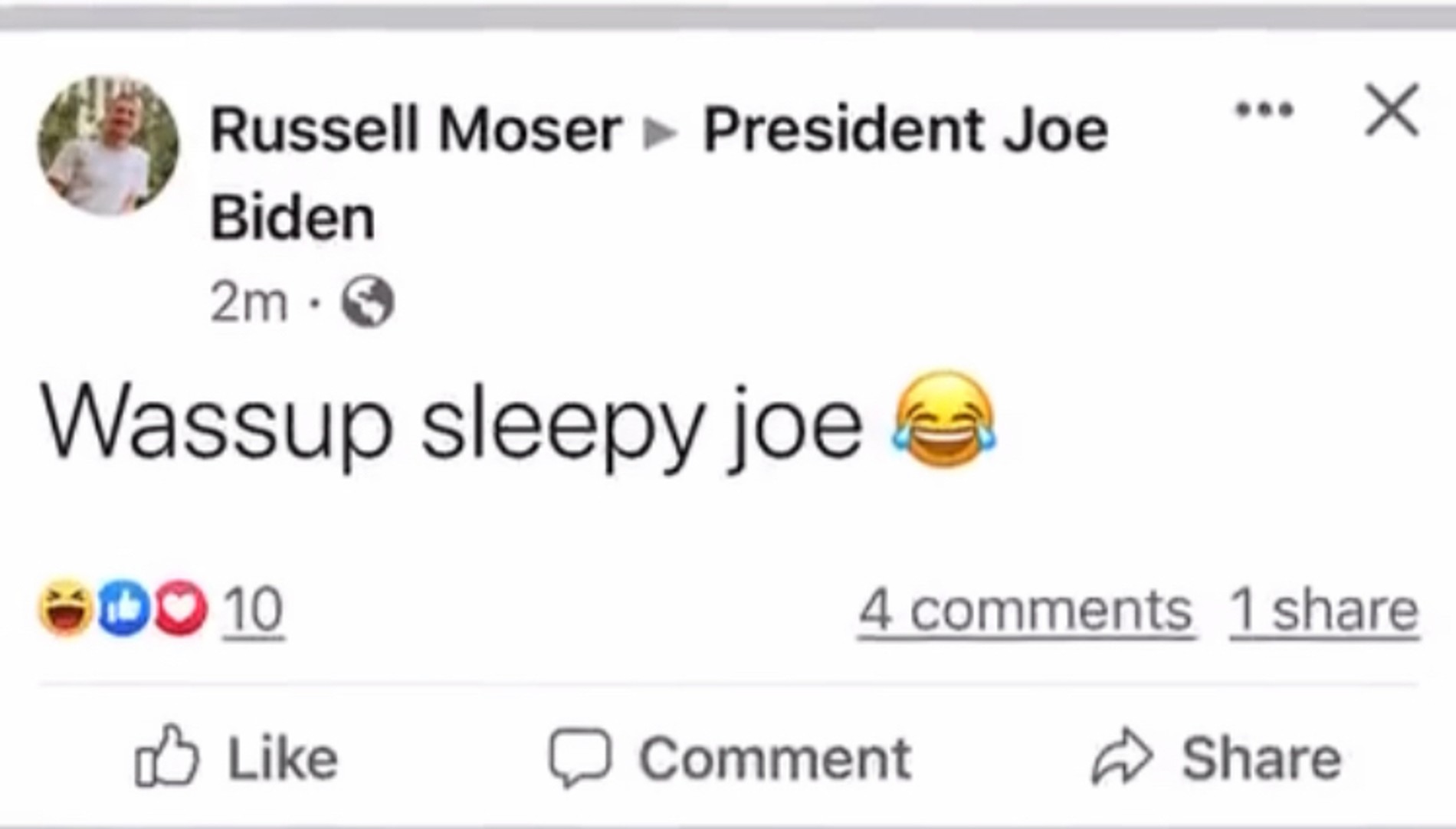 Источник: Фейсбук* Джо Байдена