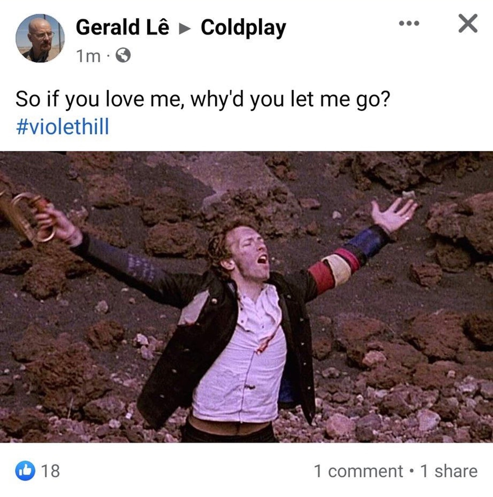 Из текста песни Coldplay
Источник: Coldplay, Фейсбук*