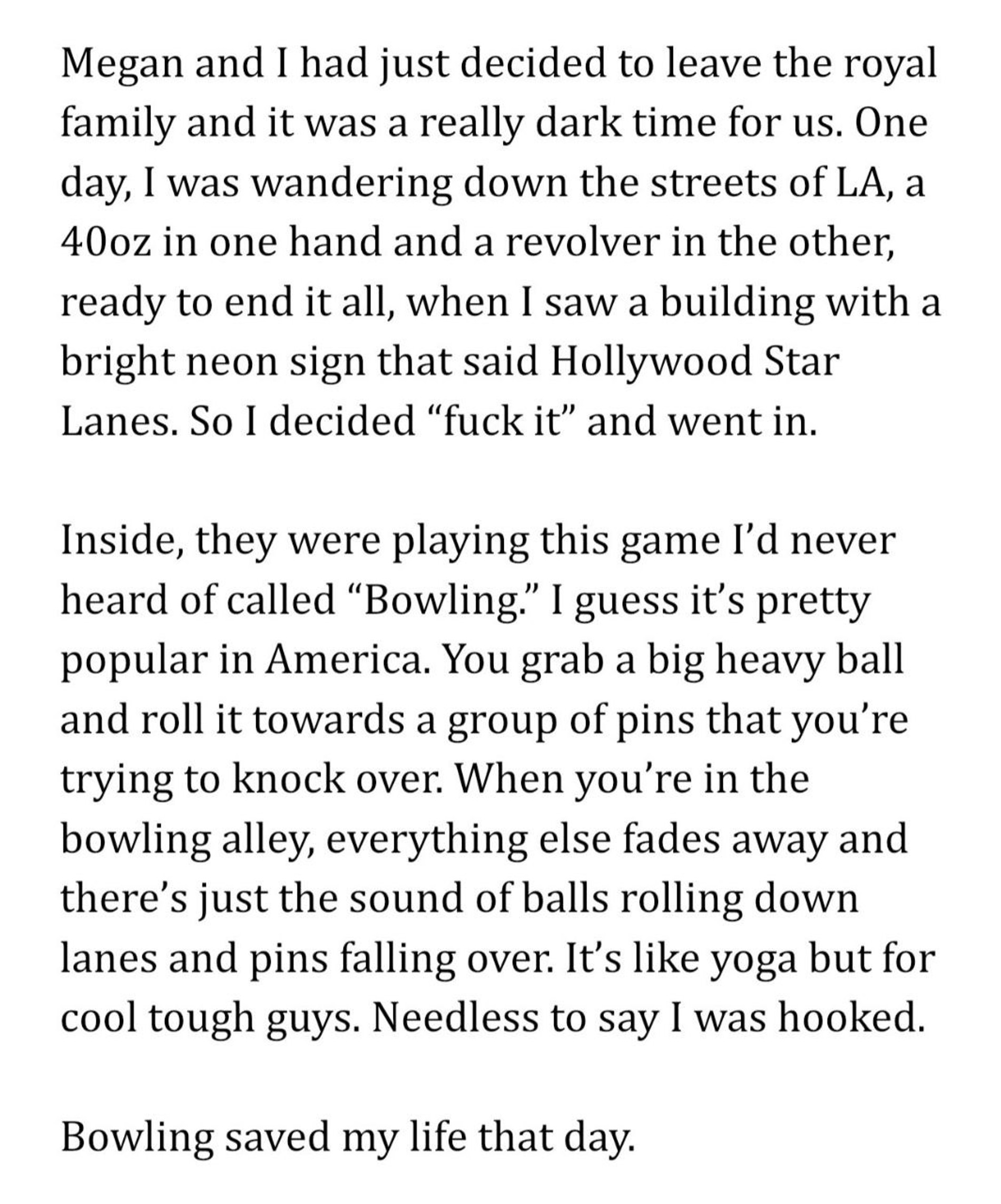 Скрин шуточного содержания мемуаров принца Гарри.
Источник: телеграм-канал Post-Shitposting