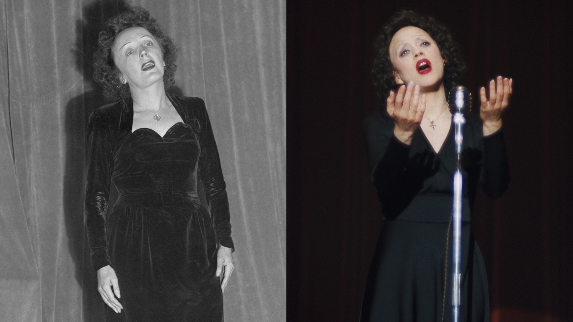 Эдит Пиаф и Марион Котийяр
Фото: Getty Images / скриншот из фильма «Жизнь в розовом цвете»