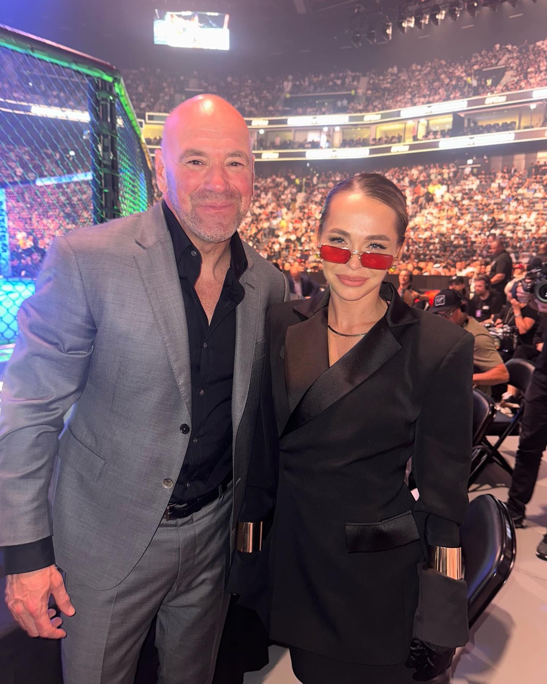 Анна Хилькевич и Дана Уайт. Фото: Инстаграм* @annakhilkevich