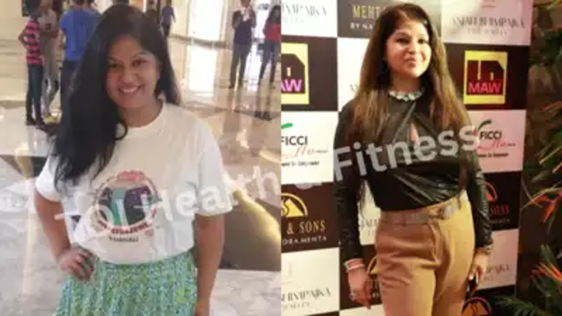 Вайшали Дханда до и после похудения. Фото: The Times of India