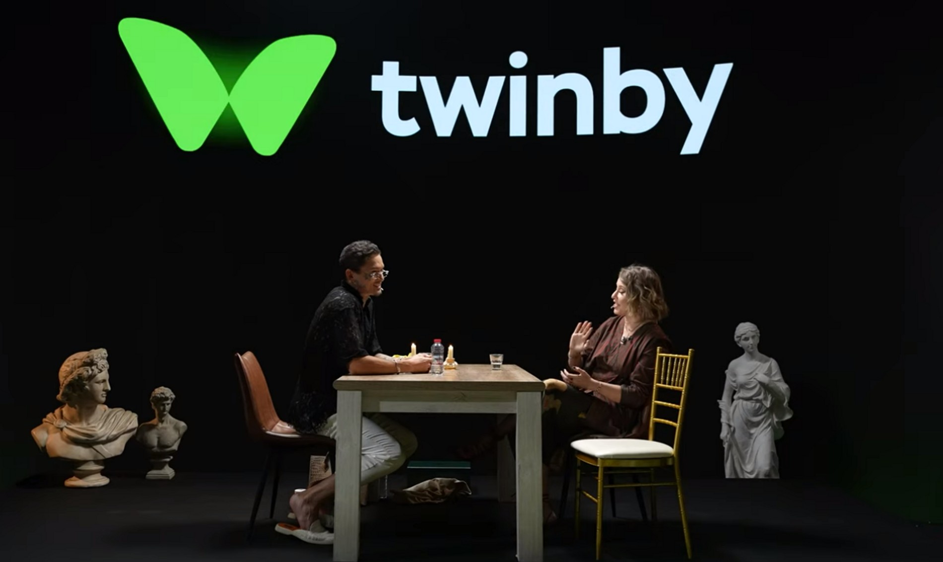 Моргенштерн* и Ксения Собчак. Скриншот: YouTube-канал MORGENSHTERN