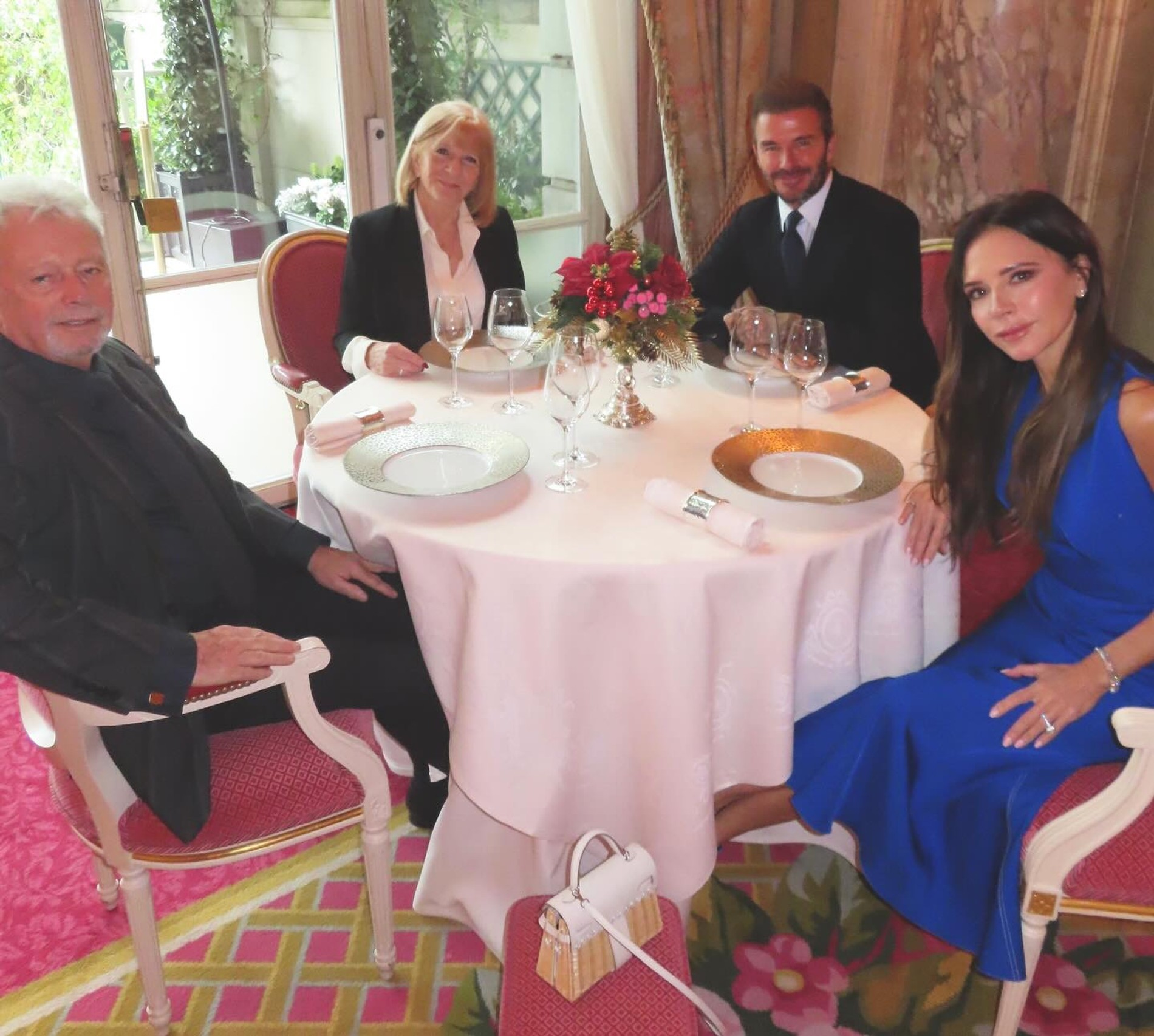 Дэвид, Виктория и ее родители Жаклин и Энтони Адамс. Фото: @davidbeckham