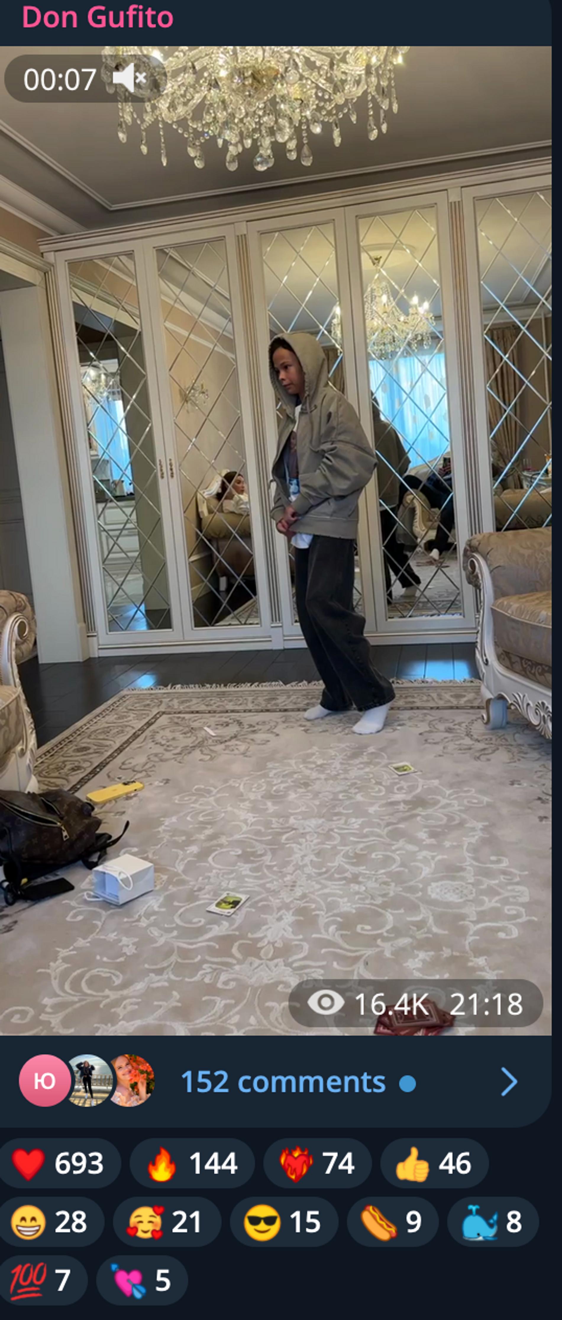 Гуф, Айза-Лилуна Ай и их сын Сэм. Фото: Telegram-канал Гуфа