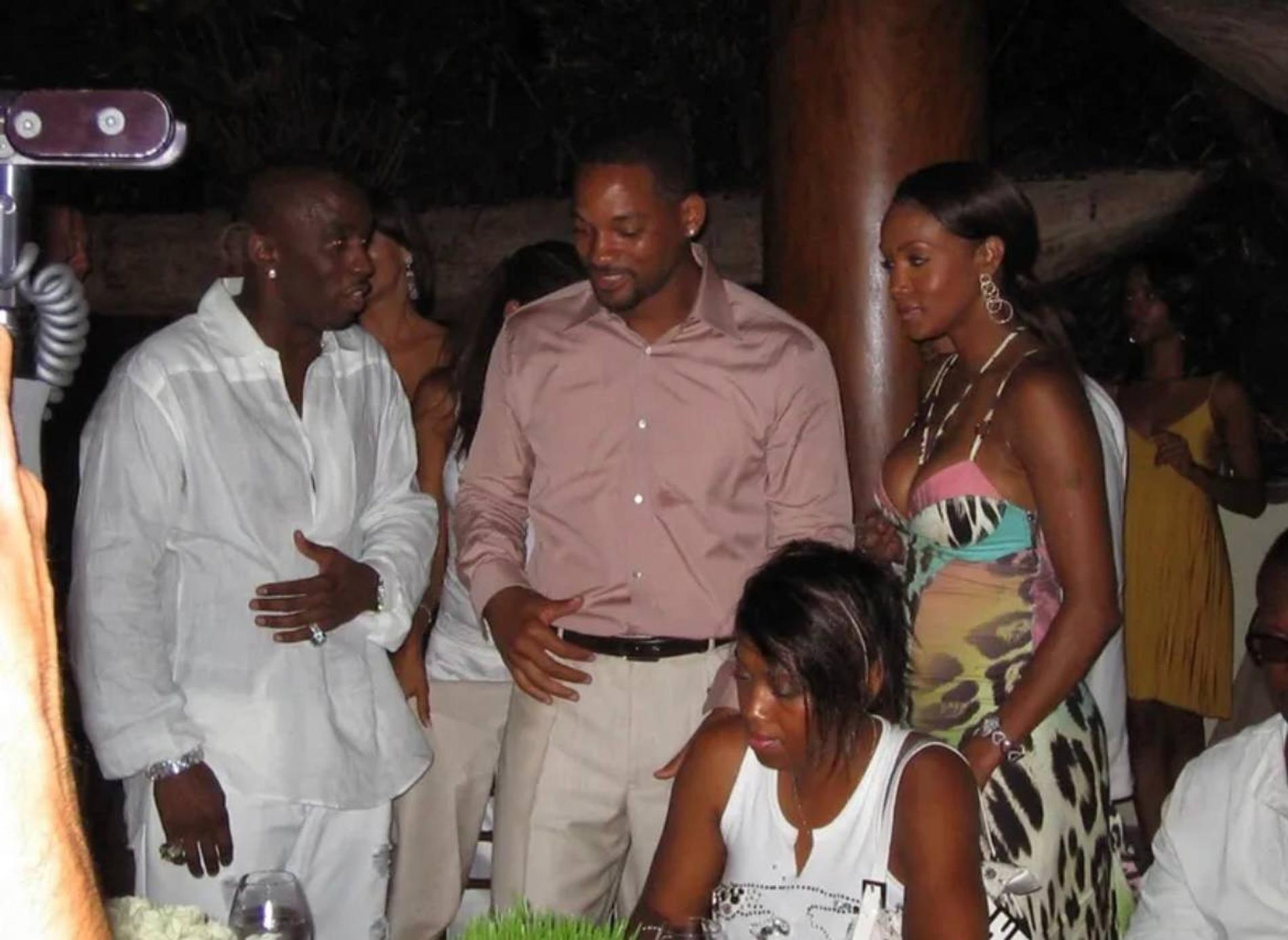 P. Diddy и Уилл Смит на «белой вечеринке».