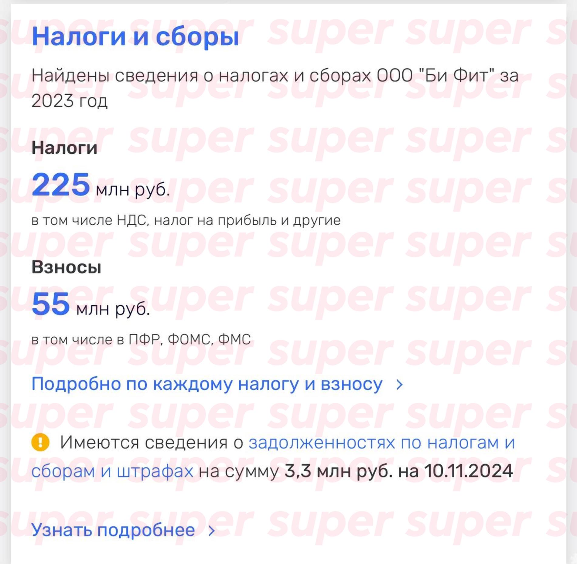 Скриншот: Rusprofile