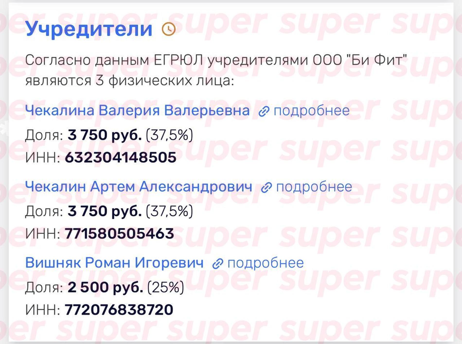 Скриншот: Rusprofile