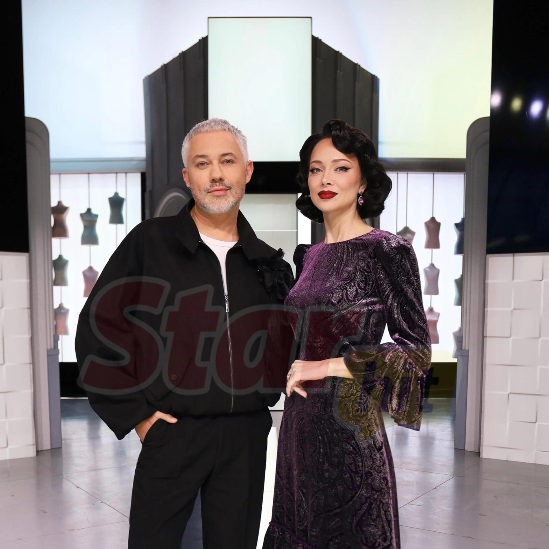 Настасья Самбурская с ведущим «Модного приговора» Александром Роговым. Фото: «СтарХит»