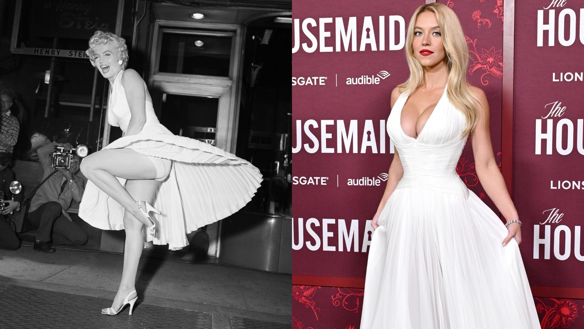 Мерилин Монро, Сидни Суини. Фото: Getty Images