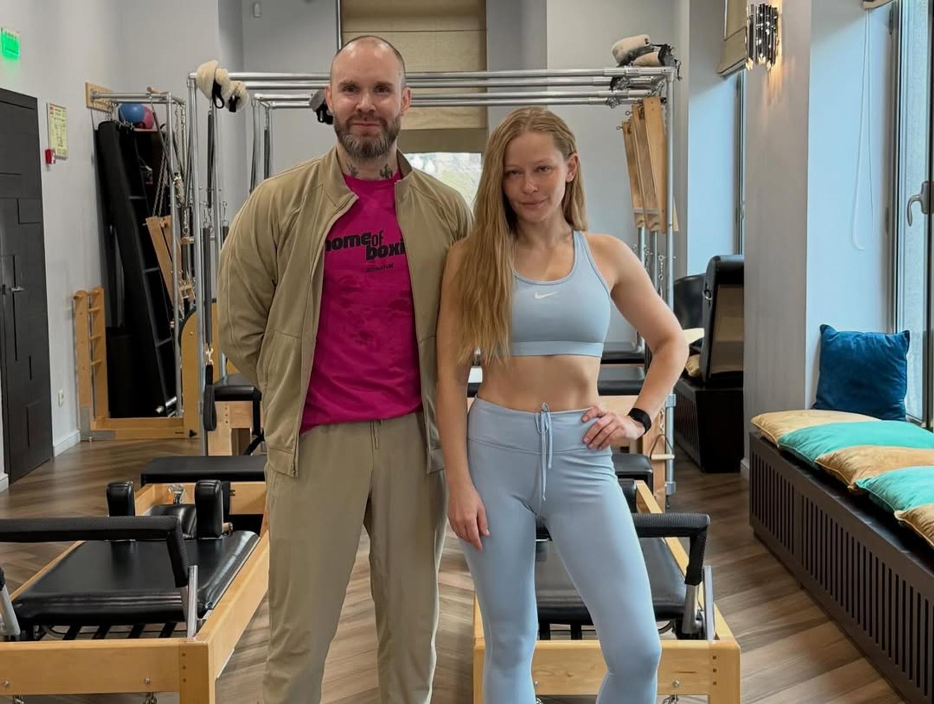 Юлия Пересильд с тренером. Фото: Инстаграм (запрещён в РФ)